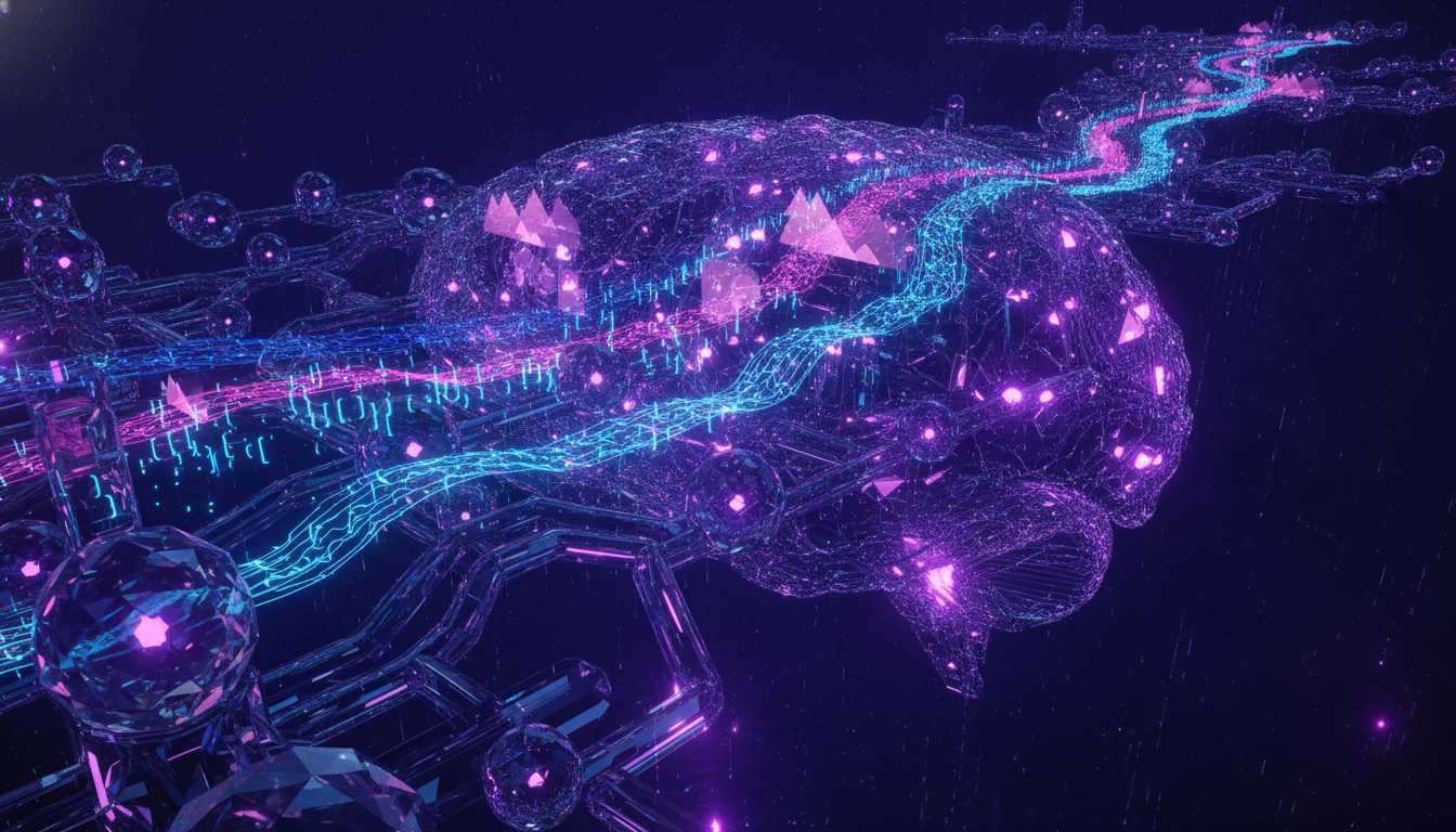 An abstract representation of the Muse Spark 1.1 AI model, showing a neural network of glowing nodes processing agentic tasks.