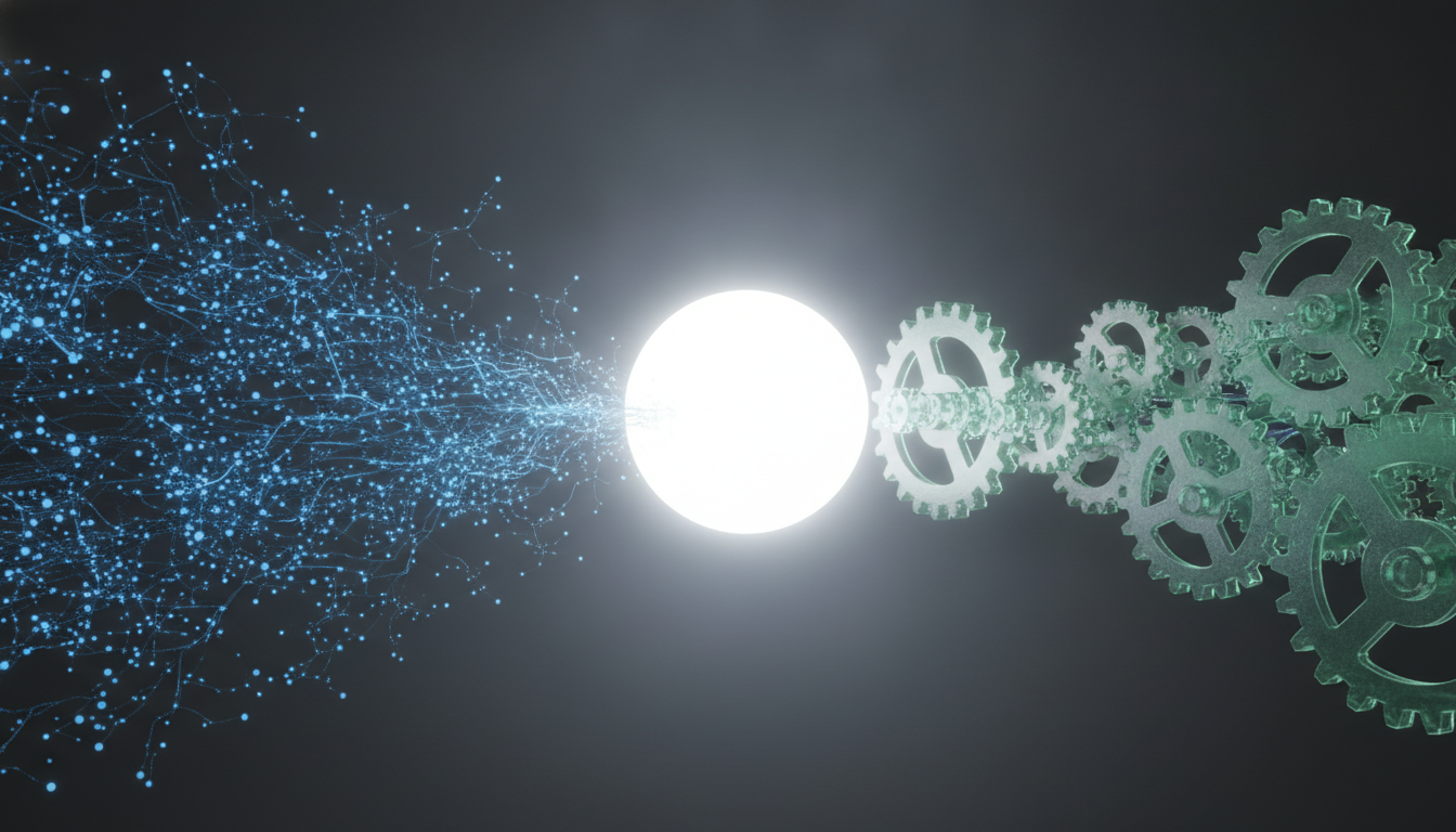 An abstract image representing the Optum Financial acquisition of Alegeus, with digital health and finance symbols merging.